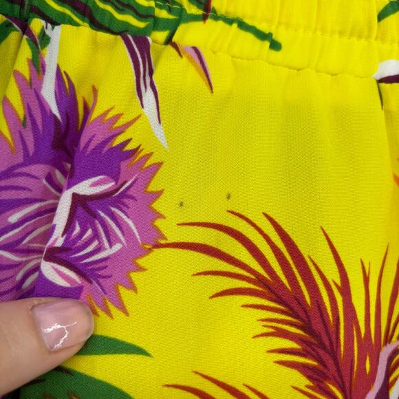 Free Generation High Low Skirt Women SMALL Yellow Tropical Summer Vacation - Picture 5 of 8